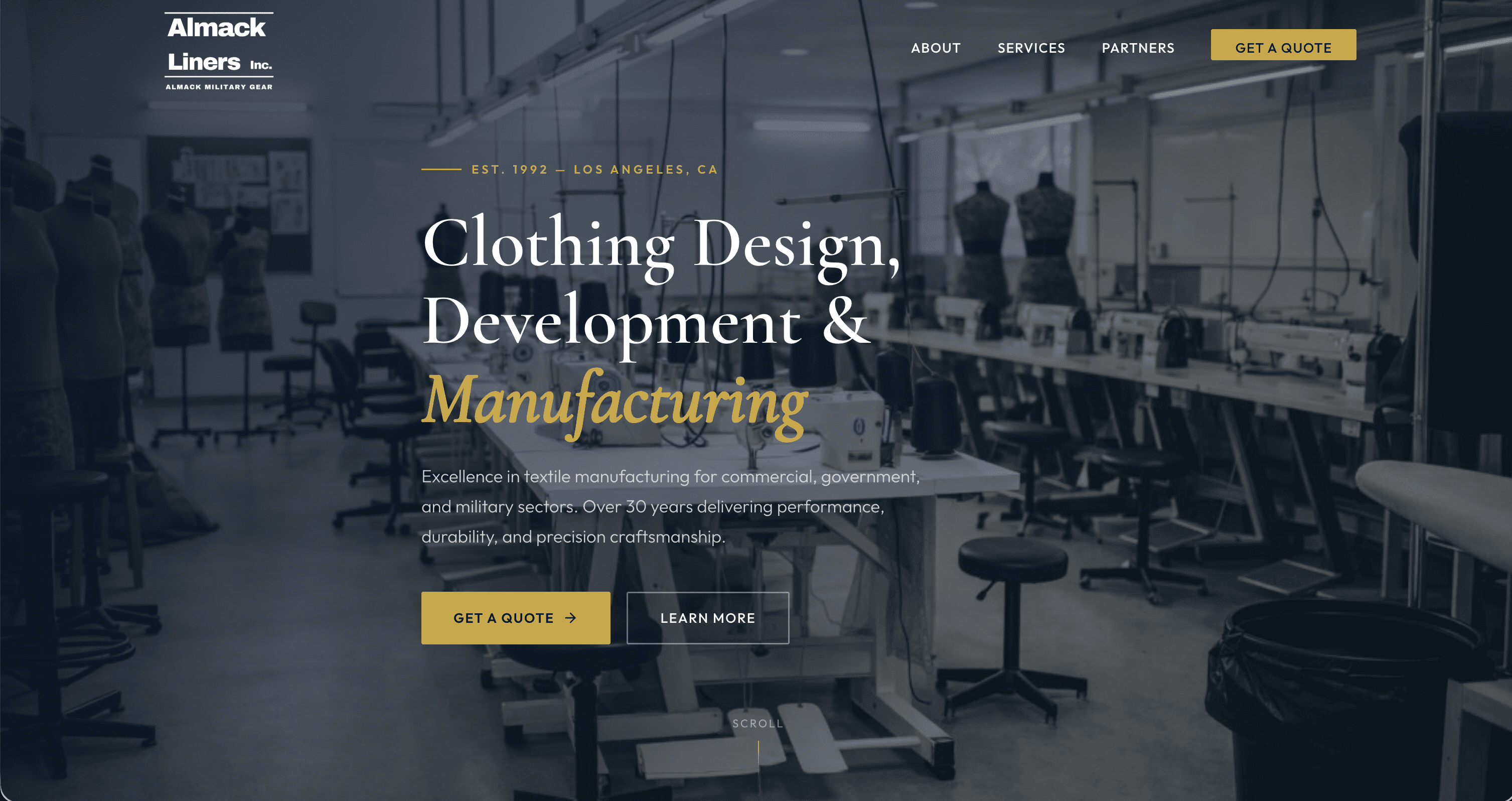 Almack Liners — desktop